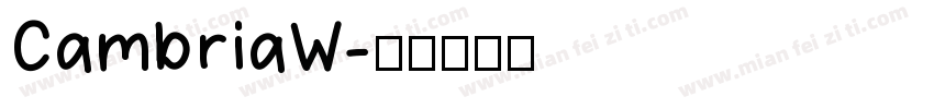 CambriaW字体转换