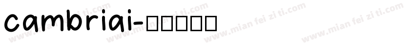 cambriai字体转换