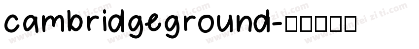 cambridgeground字体转换