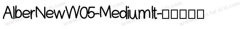 AlberNewW05-MediumIt字体转换