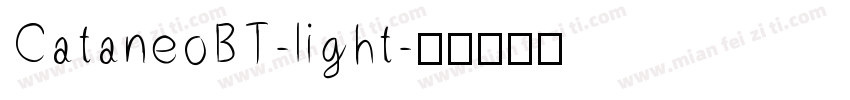CataneoBT-light字体转换