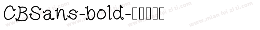 CBSans-bold字体转换