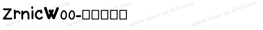 ZrnicW00字体转换