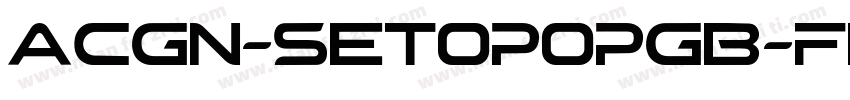 ACGN-SetoPopGB-Flash字体转换