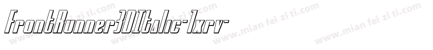 FrontRunner3DItalic-1xrv字体转换