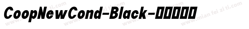 CoopNewCond-Black字体转换