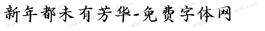 新年都未有芳华字体转换