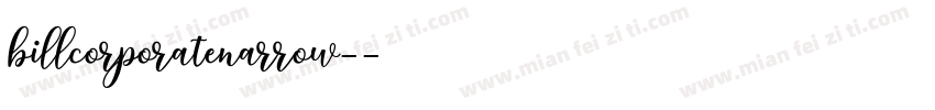 billcorporatenarrow-字体转换
