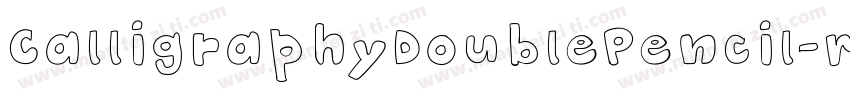 CalligraphyDoublePencil-mMDP字体转换