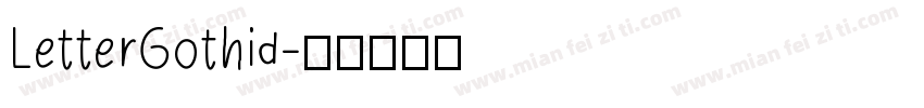 LetterGothid字体转换