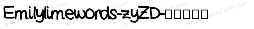 Emilylimewords-zyZD字体转换