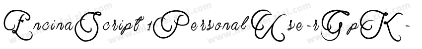 EncinaScript1PersonalUse-rGpK字体转换