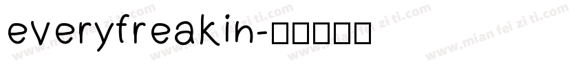 everyfreakin字体转换