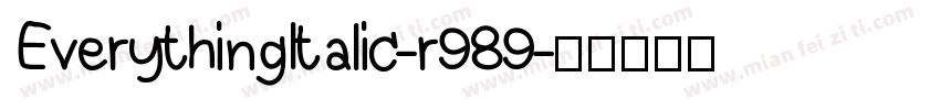 EverythingItalic-r989字体转换