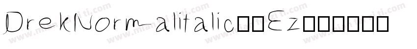 DrekNormalitalic-8Ez字体转换