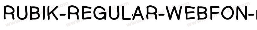 RUBIK-REGULAR-WEBFON字体转换