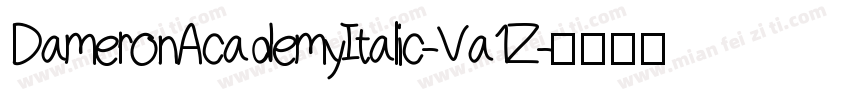DameronAcademyItalic-Va1Z字体转换