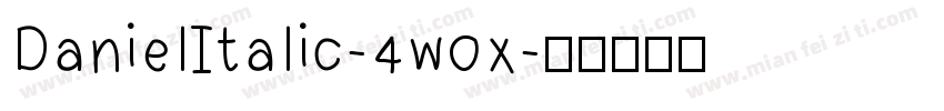 DanielItalic-4w0x字体转换