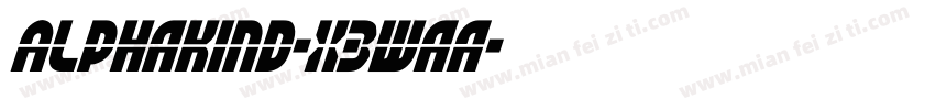 Alphakind-X3Waa字体转换