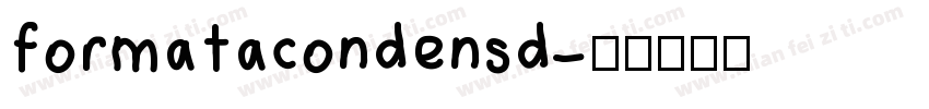formatacondensd字体转换