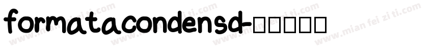 formatacondensd字体转换