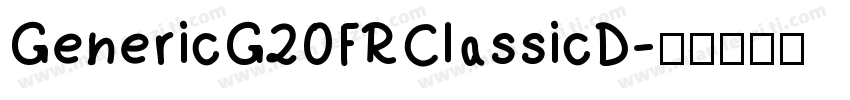 GenericG20FRClassicD字体转换