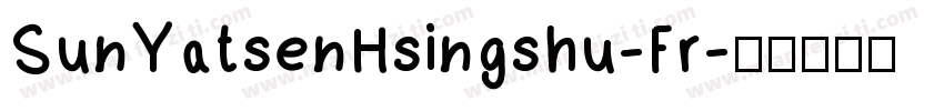 SunYatsenHsingshu-Fr字体转换