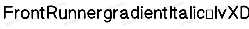 FrontRunnergradientItalic-lvXD字体转换