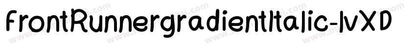 FrontRunnergradientItalic-lvXD字体转换
