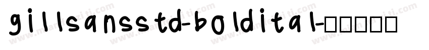 gillsansstd-boldital字体转换