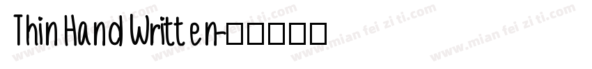 ThinHandWritten字体转换