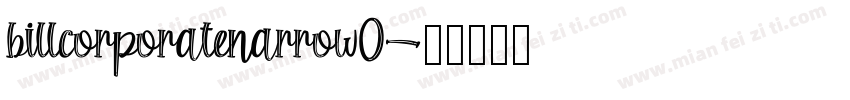 billcorporatenarrow0字体转换
