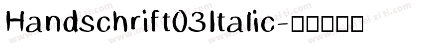 Handschrift03Italic字体转换