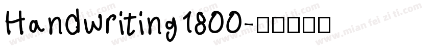 Handwriting1800字体转换