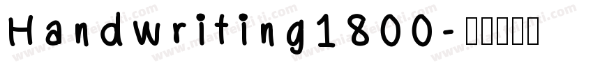 Handwriting1800字体转换