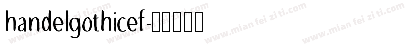 handelgothicef字体转换