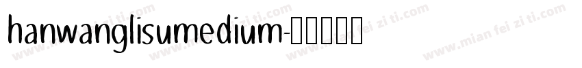 hanwanglisumedium字体转换
