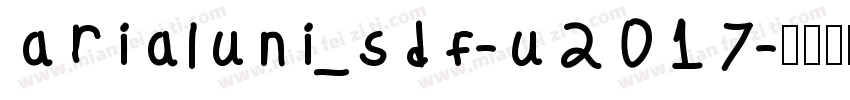arialuni_sdf-u2017字体转换