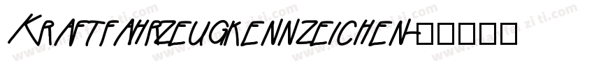 Kraftfahrzeugkennzeichen字体转换