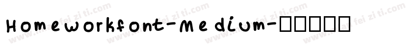 Homeworkfont-Medium字体转换