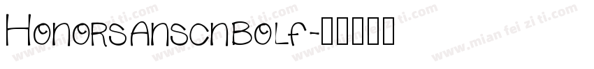 Honorsanscnbolf字体转换