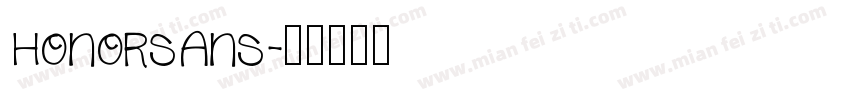 honorsans字体转换