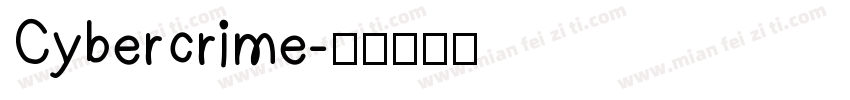 Cybercrime字体转换