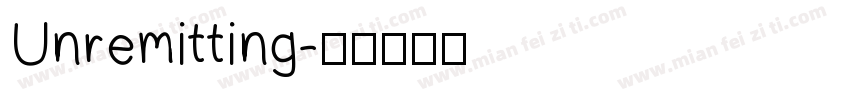 Unremitting字体转换