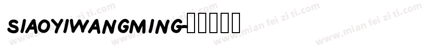 siaoyiwangming字体转换