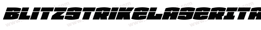 BlitzstrikeLaserItalic-d40K字体转换