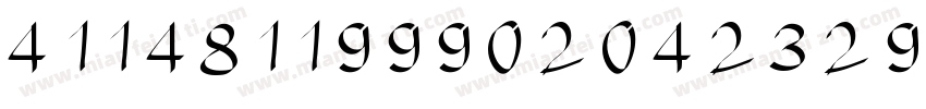 411481199902042329字体转换