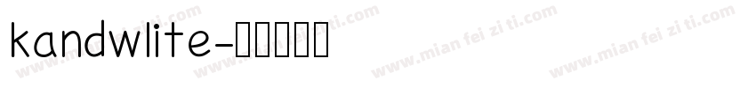 kandwlite字体转换