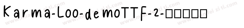 Karma-Loo-demoTTF-2字体转换