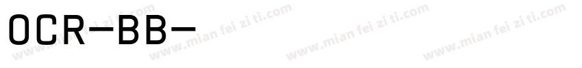 OCR-BB字体转换